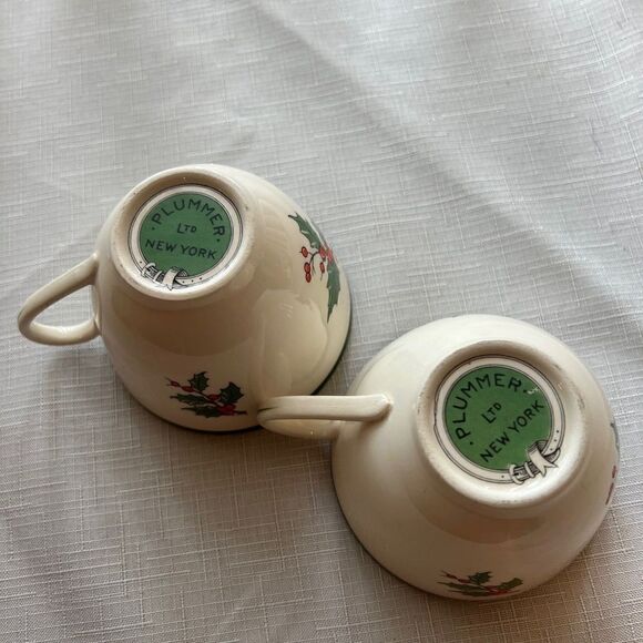 Plummer LTD New York Christmas Tea cup Coffee Cups set of 2 - Picture 6 of 10